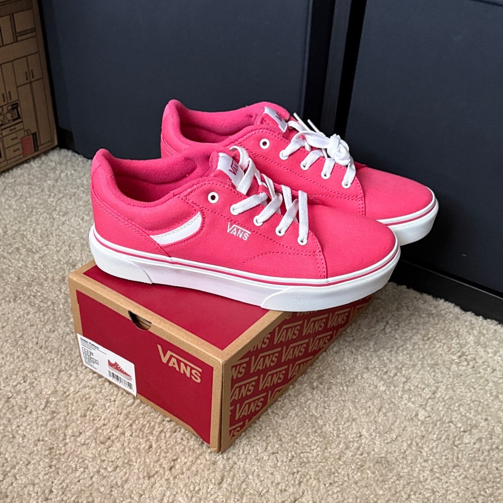 Vans Pink and White Sneakers